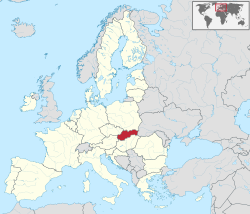 Situación de Isluwaqiya Slovenská republika