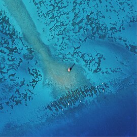 Sombrero Key Light at center, and the reef within the Sanctuary Preservation Area is to the south of it.