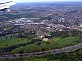 Brentford End from the air, with Syon Park in the foreground