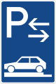 Zeichen 315-83 Parken ganz auf Gehwegen quer zur Fahrtrichtung links (Mitte)