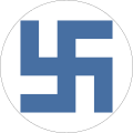 Swastyka jako oznaczenie lotnictwa fińskiego (w różnych wariantach używane w latach 1918–1945)