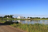 Farm and pond along Schneider Road