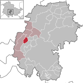 Poziția Geschwenda pe harta districtului Ilm-Kreis