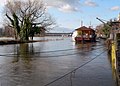 Nidda вливот "Wörthspitze" со houseboats