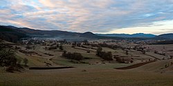 pogled na Jurnu vas (desno) i Korošku vas (lijevo)