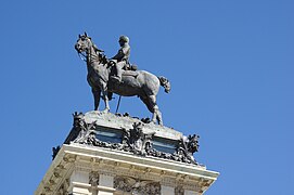 Estatua ecuestre de Alfonso XII (1908) de Mariano Benlliure (jardines del Retiro, Madrid)