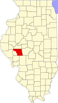 Locatie van Morgan County in Illinois
