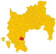 Lokasi Nuxis di Provinsi Sardinia Selatan