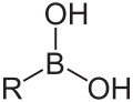 Deutsch: Allgemeine Struktur der Organoboronsäure English: Generic structure of Boronic acids