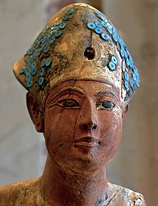 Hoofd van een beeld van farao Amenhotep I of van farao Ramses II Louvre