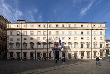 Palacio Chigi, residencia oficial del Presidente del Consejo de Ministros de Italia