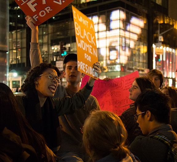 Protesters at Trump Tower