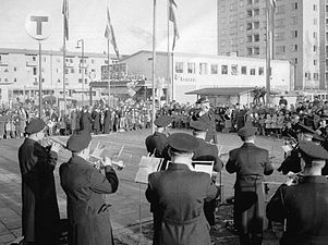 Invigning av tunnelbanan 1958.