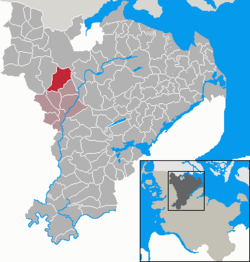 Elhelyezkedése Schleswig-Holstein térképén