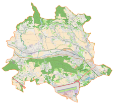 Mapa konturowa gminy Zabierzów, po prawej nieco na dole znajduje się punkt z opisem „Rząska”