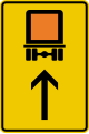 Zeichen 442-32 Vorwegweiser für kennzeichnungspflichtige Fahrzeuge mit gefährlichen Gütern (geradeausweisend) bisher: Zeichen 442