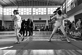 2nd Leonidas Pirgos Fencing Tournament. Mixed feelings for the fencers Pari Filippousi and Nefeli Rodopoulou.jpg