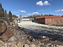 The dam and rapid of Ankkapurha factory power plant, 29th of March 2020, Antto