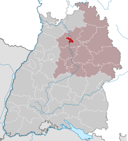 Läget för Heilbronn i Baden-Württemberg