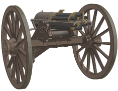 Gatling battery gun 19th century illustration.svg