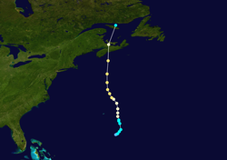 Trajectoire de Juan(source : NOAA)