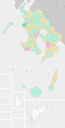 高江村の位置図。地図は1950年時点。