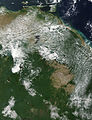 Image 9NASA satellite image of forest burning in Guyana (from Agriculture in Guyana)