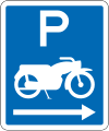 (R6-51.1) Motorcycle Parking (on the right of this sign)