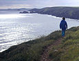 Pembrokeshire Coast Path an der Steilküste von Wales