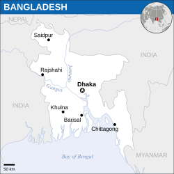 Location of Bangladesh