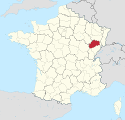 Augšsonas atrašanās vieta Francijā