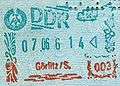Излезен железнички печат на поранешната Источна Германија од Герлиц.