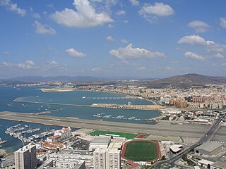Gibraltar Airport from the Rock