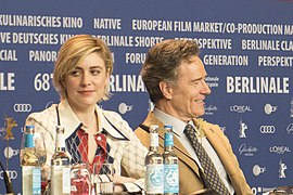 Greta Gerwig and Bryan Cranston - Isle of Dogs - Press Conference.jpg