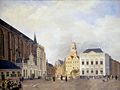 De Grote Markt in 1834 op een schilderij van Adrianus Serné