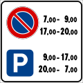 Parking prohibited at certain times and allowed in others