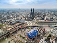 Kölner Dom Luftbild Bahnhof - cologne aerial (25326253726)