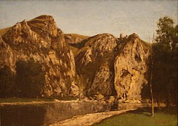 Meuse River in Freyr por Gustave Courbet