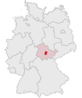 Kart som viser Ilm-Kreiss beliggenhet i Tyskland