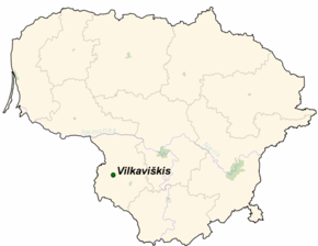 Poziția localității Vilkaviškis