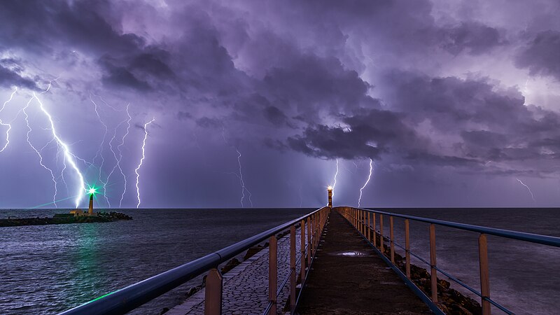 5. Lightning in Port-la-Nouvelle by Maxime Raynal