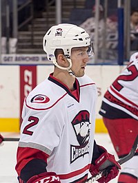Rasmus Rissanen AHL-joukkue Charlotte Checkersin paidassa vuonna 2013.