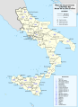 Provincias y distritos del Reino de las Dos Sicilias.