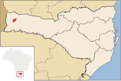 Localização de Romelândia em Santa Catarina