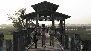 U Bein, Women, Amarapura, Mandalay, Myanmar.jpg