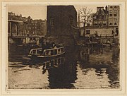 Fuß des Montelbaanstoren in Amsterdam (1897) Aquatinta