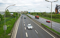 Fin de l'autoroute à Esch-sur-Alzette.