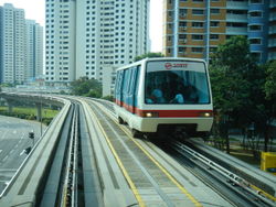 A C801 on Bukit Panjang LRT line