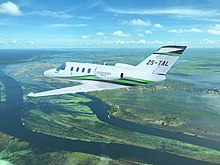 Air Cessna Citation M2 over Kasane, Botswana