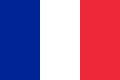 フランス第五共和政の国旗 （1976年 - 2020年の政府用旗[2]、現在も民間用旗として有効）